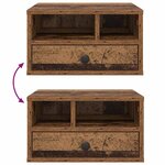 vidaXL Support d'imprimante avec tiroir Bois Ancien 40 x 32 x 24 cm