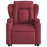 vidaXL Fauteuil inclinable rouge bordeaux tissu