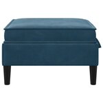 vidaXL Pouf avec Rangement Bleu Velours