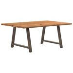 vidaXL Table à manger marron clair bois de chêne massif rectangulaire