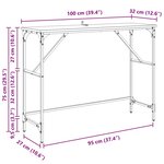 vidaXL Table console Chêne artisanal 100 x 32 x 75 cm