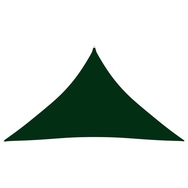 vidaXL Voile de parasol Tissu Oxford triangulaire 4x4x5 8 m Vert foncé