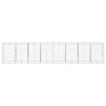 vidaXL Panier gabion avec couvercle 800x100x150 cm fer galvanisé