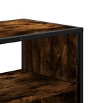 vidaXL Meuble TV chêne fumé 100x31x39 5 cm bois d'ingénierie et métal
