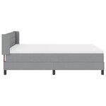 vidaXL Lit à ressorts avec tête de lit Gris clair 190 x 140 cm tissu