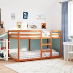 vidaXL Lit superposé sans matelas cire marron 90x190 cm pin massif
