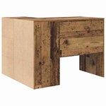 vidaXL Bureau d'angle avec tiroir 2 Pièces Bois ancien 102 x 50 x 75 cm