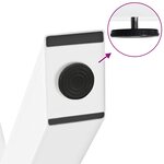 vidaXL Pieds de table à manger en forme de X  2 pièces  blanc  50 x (72-73) cm  acier