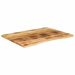 vidaXL Dessus de bureau avec courbe 100x80x2 5 cm manguier massif brut