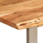 vidaXL Table à dîner 110x50x76 cm Bois d'acacia solide