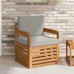 vidaXL Canapé d’extérieur Bois d'acacia massif et polyester Naturel