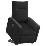 vidaXL Fauteuil inclinable noir tissu
