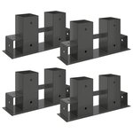 vidaXL Aide à l'empilement de bois de chauffage 4 pièces Anthracite