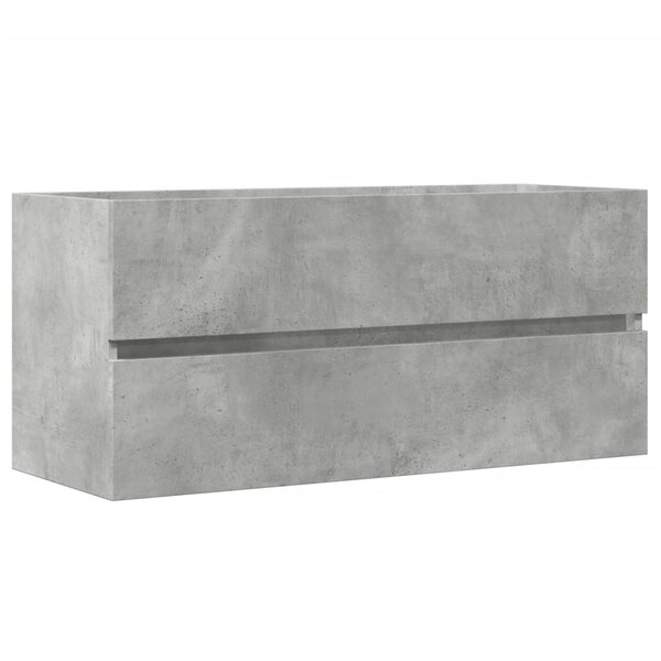 vidaXL Armoire d'évier Gris béton 100x38 5x45 cm Aggloméré
