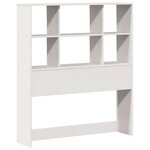 vidaXL Lit bibliothèque sans matelas blanc 90x190cm bois de pin massif