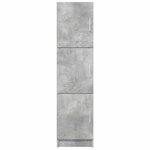 vidaXL Meuble de Rangement Gris béton 31 5 x 32 x 124 cm
