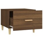 vidaXL Tables basses 2 Pièces chêne marron 50x50x40 cm bois d'ingénierie
