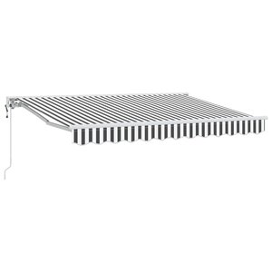vidaXL Auvent rétractable électrique Anthracite et blanc 3 5 x 2 5 m