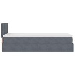 vidaXL Cadre de lit ottoman avec matelas gris foncé 80x200 cm velours