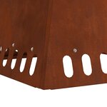 vidaXL Foyer de cheminée Marron 48 x 48 x 40 cm Acier patiné