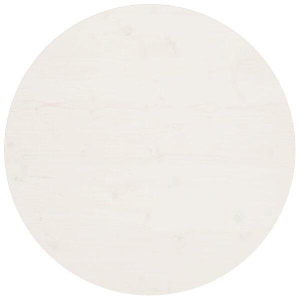 vidaXL Dessus de table Blanc Ø90x2 5 cm Bois de pin massif