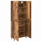 vidaXL Haut Armoire 2 Pièces Bois Ancien Bois Aggloméré et Verre