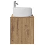 vidaXL Vanité de lavabo mural Chêne artisanal 49 5 x 44 5 x 66 cm