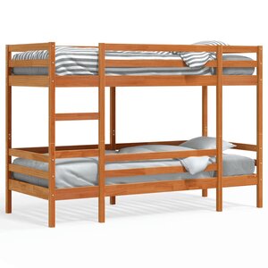 vidaXL Lit superposé sans matelas cire marron 75x190 cm pin massif
