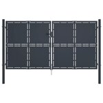 vidaXL Portail de jardin Acier 300 x 200 cm Anthracite