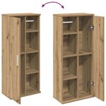 vidaXL Meuble de salle de bain avec porte-rouleau chêne artisanal