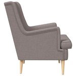 vidaXL Fauteuil Taupe Tissu