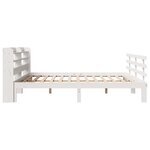 vidaXL Cadre de lit avec tête de lit sans matelas blanc 200x200 cm