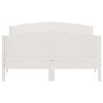vidaXL Cadre de lit sans matelas blanc 140x190 cm bois de pin massif