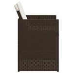 vidaXL Ensemble à manger de jardin 5 Pièces et coussins marron poly rotin