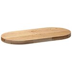 vidaXL Dessus de table 80x40x4 cm bois de chêne massif ovale
