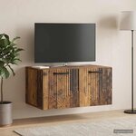vidaXL Meuble TV mural Bois ancien 59 5 x 41 x 30 cm Bois d'ingénierie