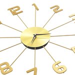 vidaXL Horloge murale Métal 50 cm Doré