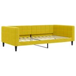 vidaXL Lit de jour avec gigogne et matelas jaune 100x200 cm velours