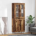 vidaXL Haut Armoire Bois Ancien 69 5 x 34 x 90 cm Bois d'ingénierie