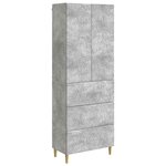 vidaXL Ensemble de Meubles 2 Pièces Gris béton 66 x 34 5 x 90 cm