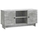 vidaXL Meuble TV 102 x 34 5 x 50 cm Gris béton Bois d'ingénierie