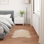 vidaXL Tapis en fausse Tafalla Beige 60 x 90 cm Polyester