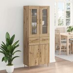 vidaXL Haut Armoire 2 Pièces Chêne artisanal Bois d'ingénierie