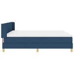 Lit Box Spring vidaXL avec Matelas Bleu 180x200 cm Tissu