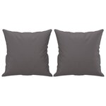 vidaXL Ensemble de canapés 4 Pièces avec coussins gris similicuir