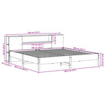 vidaXL Lit bibliothèque sans matelas cire marron 180x200 cm pin massif