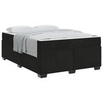 vidaXL Cadre de lit avec matelas Noir 140 x 200 cm Velours