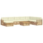 vidaXL Ensemble de canapés d'extérieur 9 pc Blanc et crème