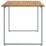 vidaXL Table de jardin pour repas Gris 160 x 80 x 75 cm