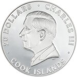 Pièce de monnaie en Argent 20 Dollars g 93.3 (3 oz) Millésime 2025 Silver Burst RHINO